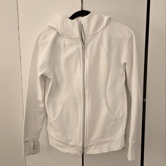 Lululemon Scuba Full-Zip Hoodie White - SOLD OUT EVERYWHERE - Size 10 - Picture 5 of 8